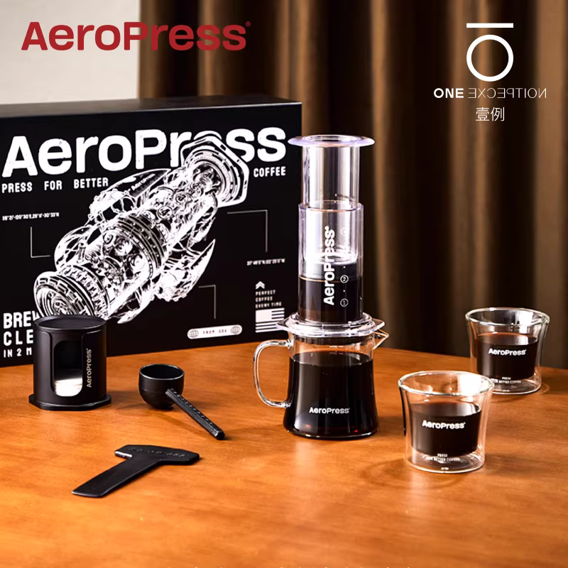 Bộ hộp quà khám phá hương vị cà phê pha thủ công Aeropress, bộ máy pha cà phê ép tay, di động ngoài trời