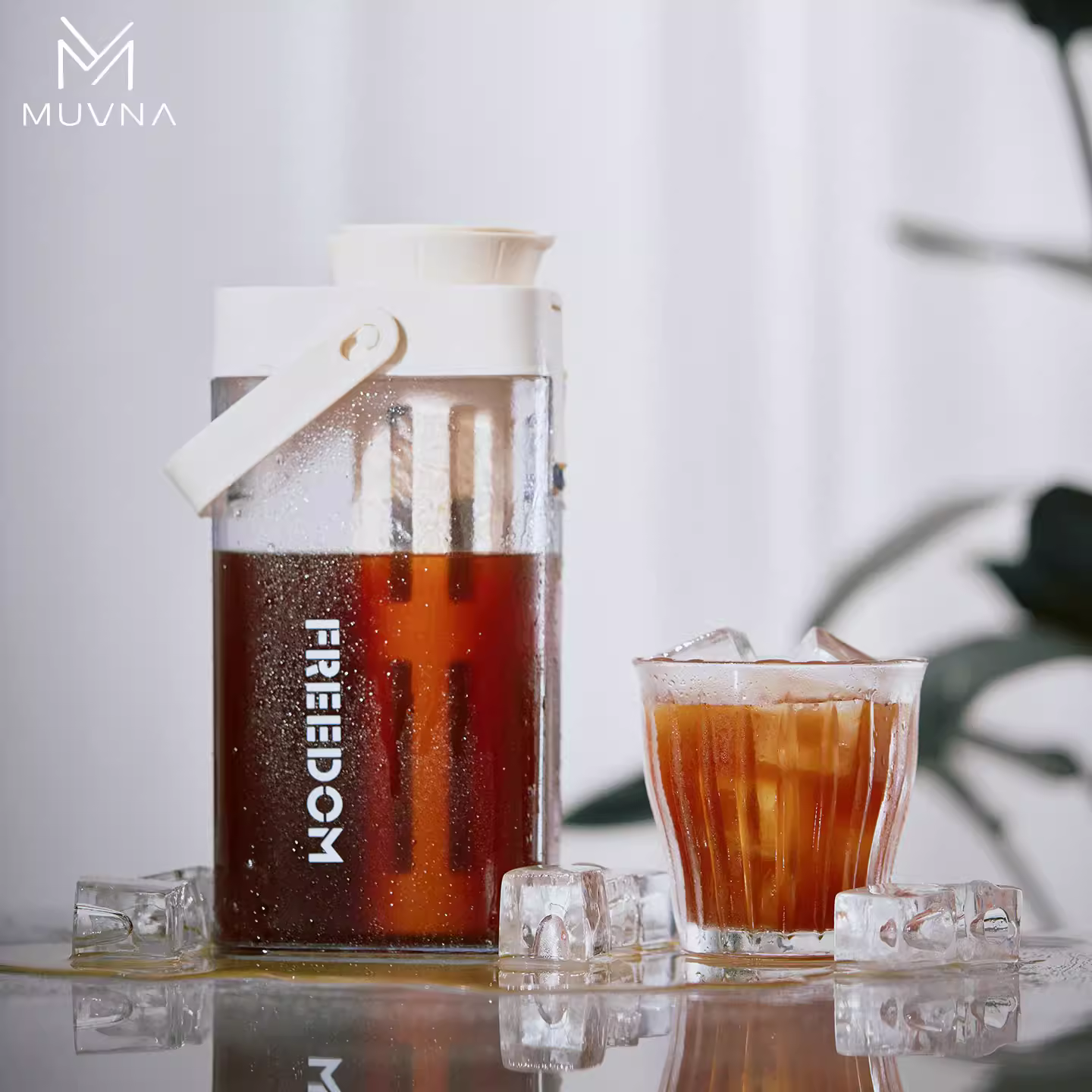 Bình pha cà phê lạnh MUVNA, bình giữ nhiệt pha cà phê lạnh, dung tích lớn, bình nước lạnh di động, bình pha trà cà phê bằng phương pháp nhỏ giọt đá