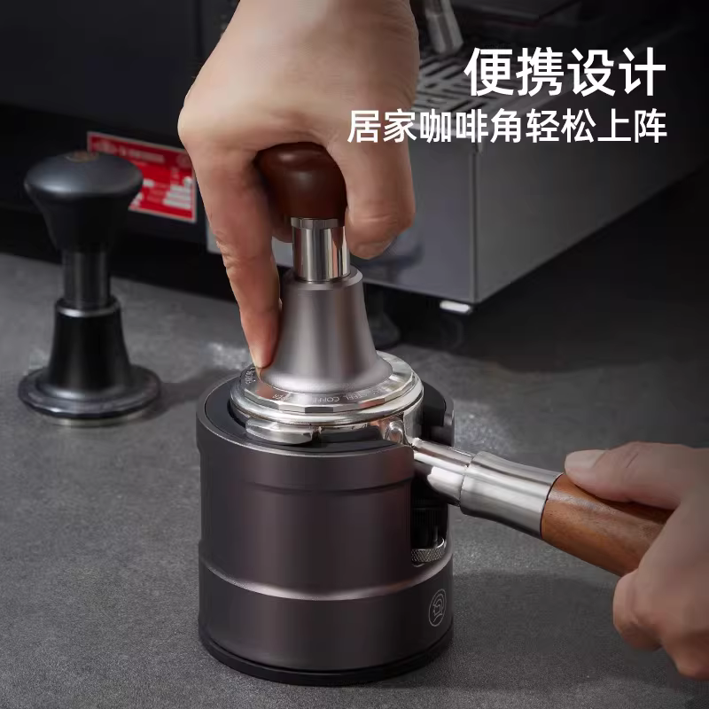 Dụng cụ pha cà phê không cần tay, đế giữ cà phê không đáy, đế giữ tamper, dụng cụ phân phối cà phê không cần tay, đế tamper, dụng cụ làm nóng cà phê, đế tamper 58mm, dụng cụ làm nóng cà phê cứng đầu