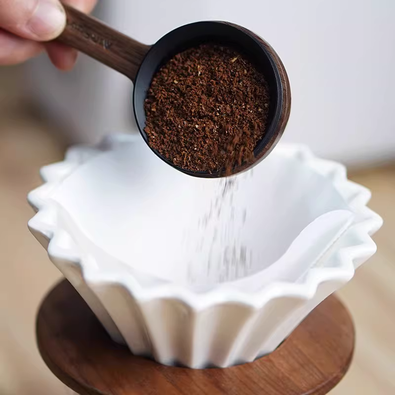 Muỗng đong gỗ óc chó đen AIRFLOW cán ngắn cán dài muỗng đong bột cà phê muỗng đong bột matcha bột ca cao