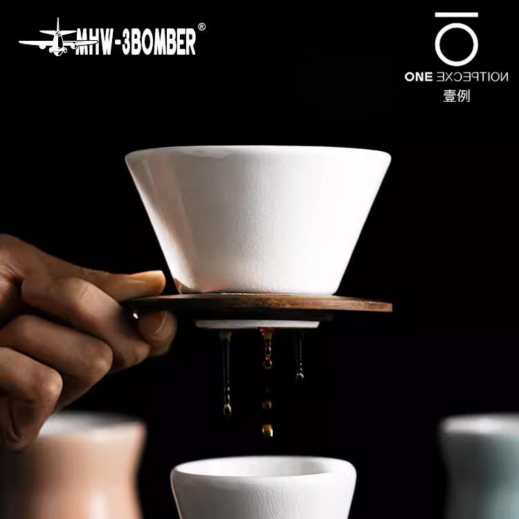 Bộ lọc cà phê gốm kiểu nhỏ giọt, có thể tháo rời, dùng cho pha cà phê thủ công tại nhà, thương hiệu Bomber MHW Meteor Filter Cup Cake.