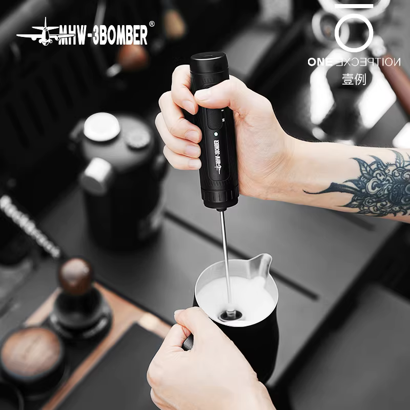 Máy đánh bọt sữa cầm tay tự động Bomber MHW Magician, tạo bọt cà phê Latte Art, máy đánh trứng