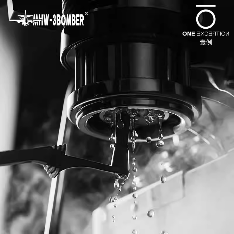 Bàn chải vệ sinh máy pha cà phê Bomber MHW của Ý, bàn chải chống bỏng hình khuỷu tay, bàn chải đặc biệt dành cho đầu pha cà phê nóng