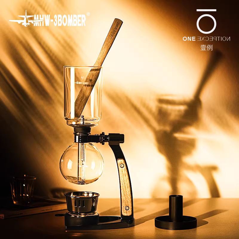 Bình pha cà phê kiểu Siphon Bomber MHW Twilight, kiểu dáng đua xe, bếp sóng nhẹ, thủ công, phương pháp pha chế bằng phương pháp chưng cất