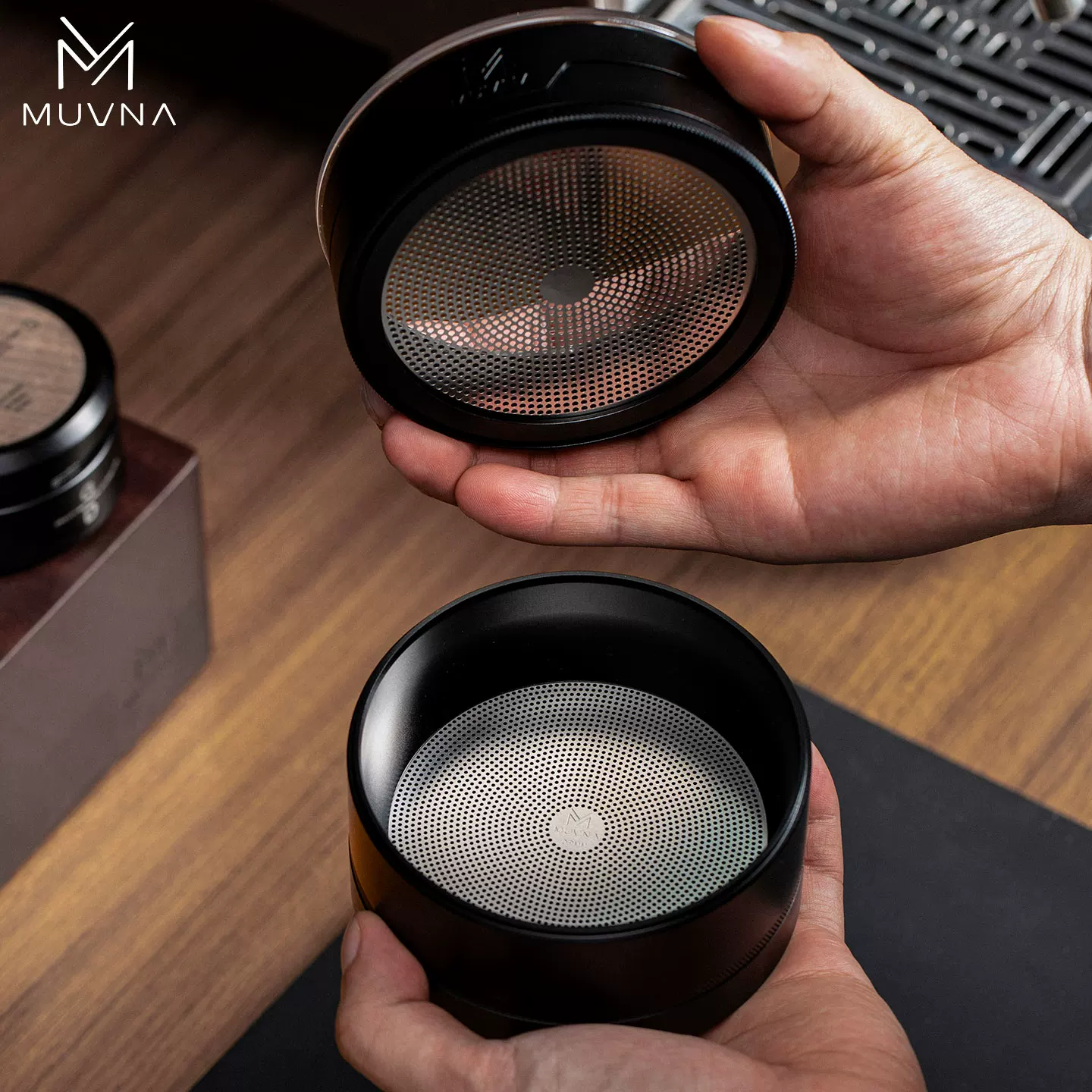 Bộ lọc đa năng MUVNA, dụng cụ sàng bột, cốc pha cà phê, dụng cụ chỉnh sửa hương vị, sàng đa lưới, tham chiếu kích thước hạt xay