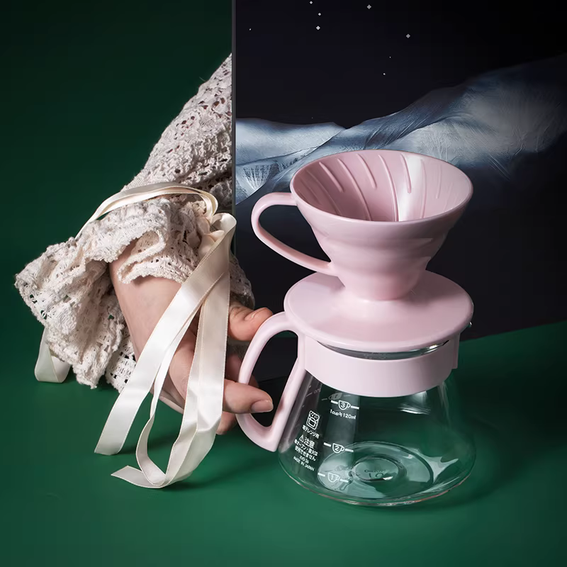 Bộ pha cà phê Hario V60 Nhật Bản, bình thủy tinh chịu nhiệt, pha cà phê đá kiểu Mỹ, cốc lọc cà phê lạnh