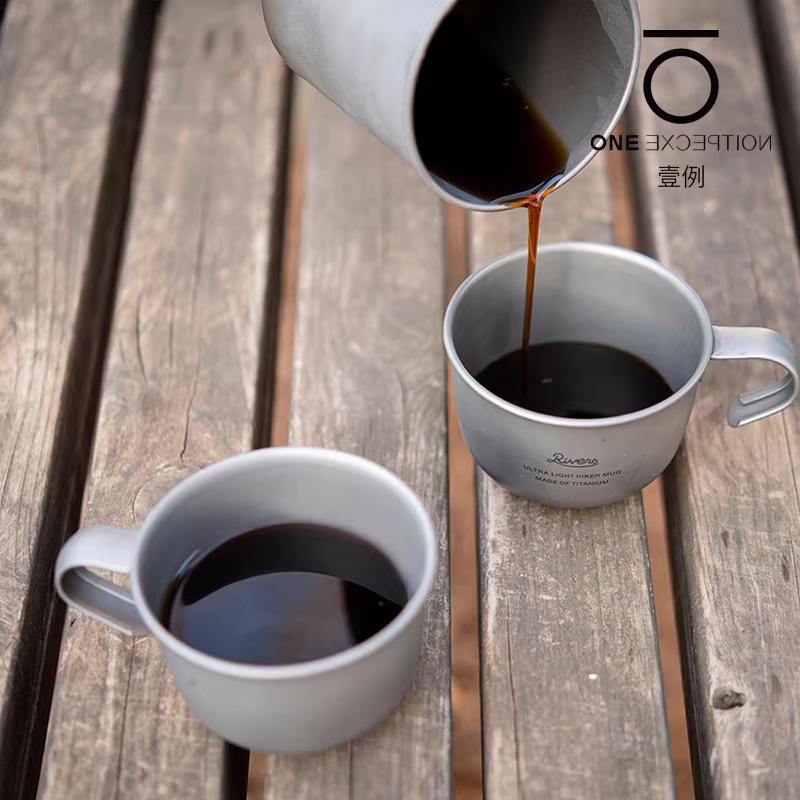 Rivers cốc titan siêu nhẹ cốc cà phê cốc cắm trại di động du lịch ngoài trời cốc có thể xếp chồng lên nhau đơn giản kinto
