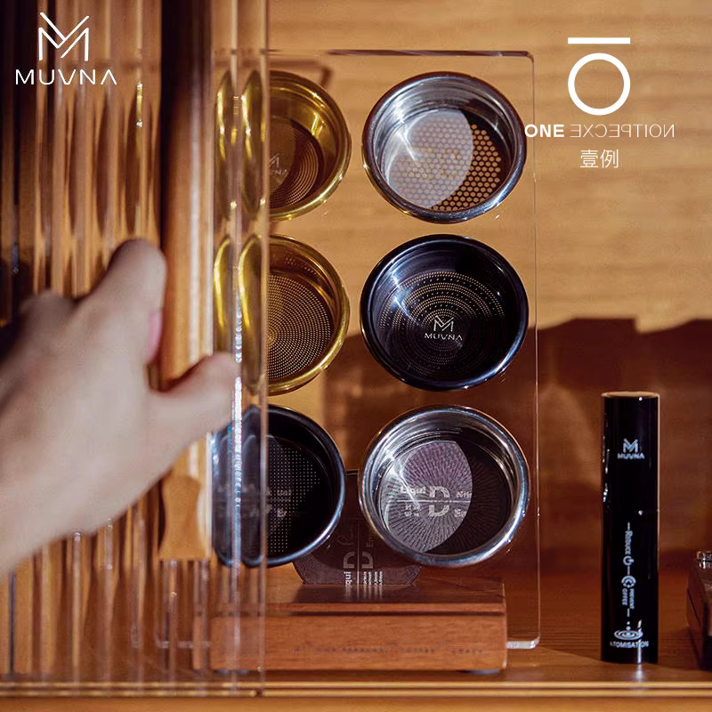Giá để bát đựng cà phê MUVNA kiểu Ý, có lưới ngăn nước phụ, giá để đồ ba chiều Fuguang