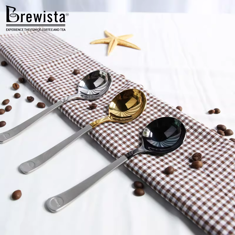 Muỗng nếm cà phê tiêu chuẩn Brewista SCAA, thép không gỉ mạ titan, muỗng đặc biệt để nếm cà phê pha thủ công