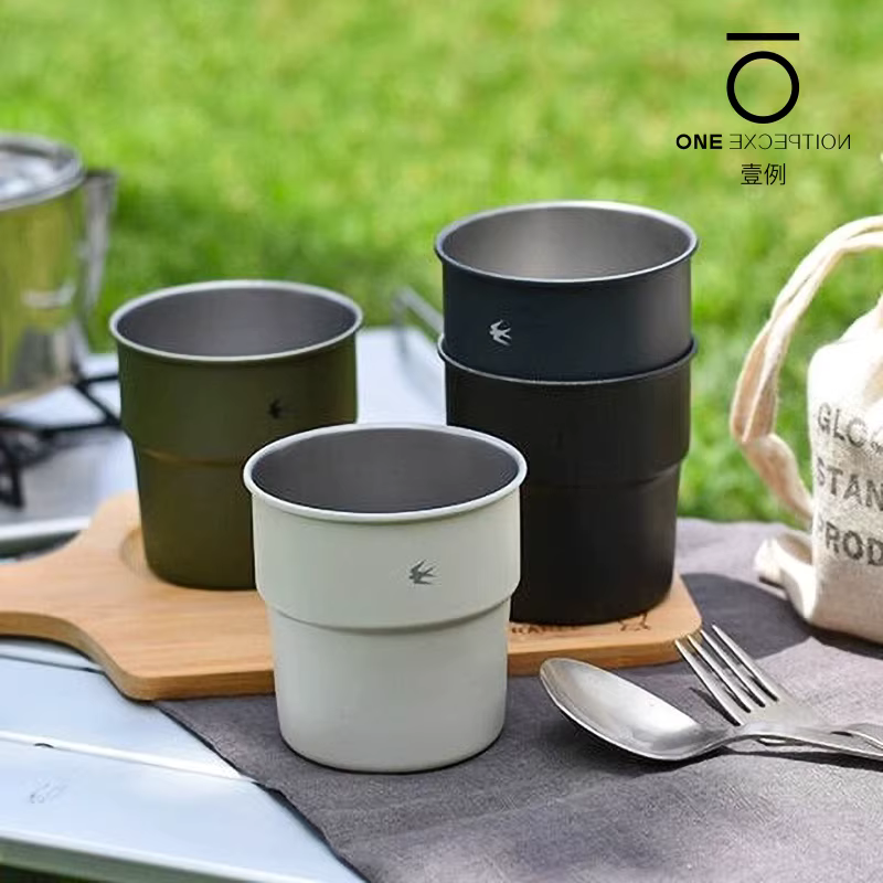 Cốc cà phê GSP Yanprint Nhật Bản, cốc thép không gỉ xếp chồng được, cốc di động, cốc đựng trà nước, dùng được khi đi cắm trại ngoài trời, dùng được ở sông