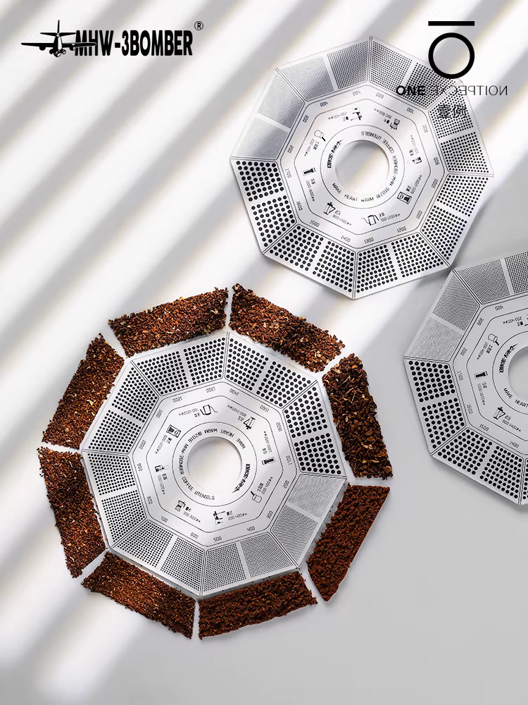 Thước đo độ mịn bột cà phê thủ công, dụng cụ hỗ trợ xay, thẻ so sánh độ dày bột cà phê thủ công, thước đo độ mịn bột cà phê MHW