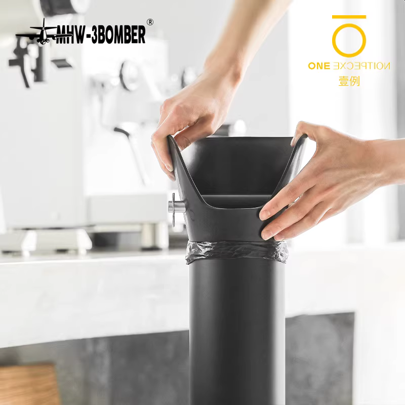 Thùng chứa chất thải dạng đứng Bomber MHW, hộp đựng bã cà phê công nghiệp dung tích lớn cho quầy cà phê, thùng chứa rác