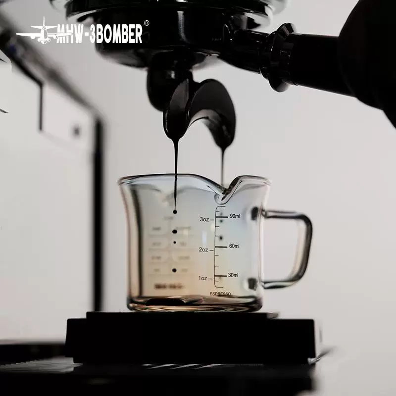 Bomber MHW cốc espresso cốc chiết xuất cốc cà phê có cân cốc ounce cốc đo nhỏ cốc sữa nhỏ 120ml