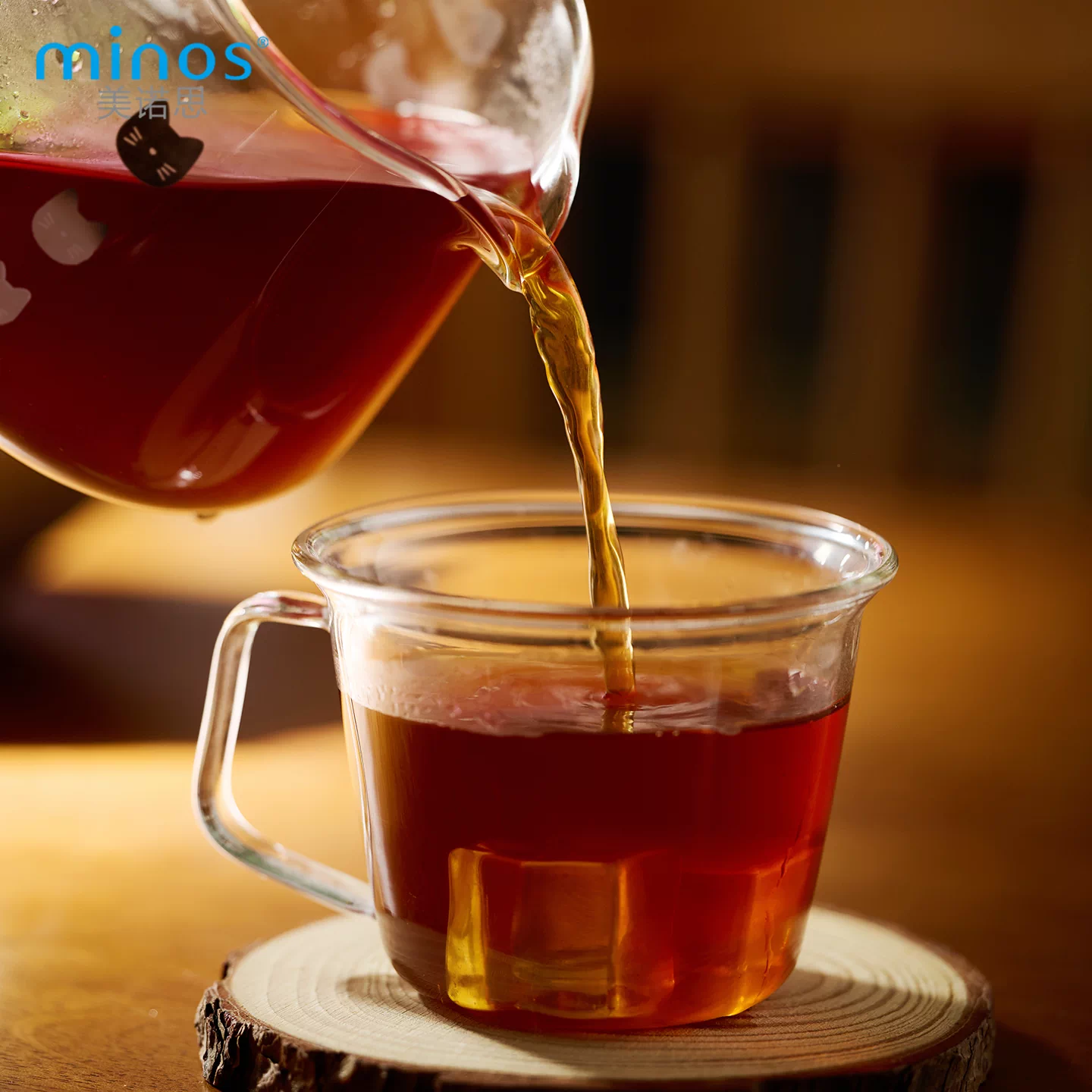 Bình chia sẻ cà phê Neko của Meno, bình pha cà phê thủ công đổi màu bằng nước nóng V60, bình lọc kiểu Mỹ với khăn tay