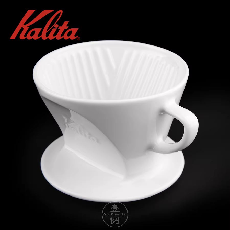 Bộ lọc cà phê gốm hình quạt HASAMI của Nhật Bản, màu trắng, dùng cho pha cà phê kiểu pour-over, mã 101/102