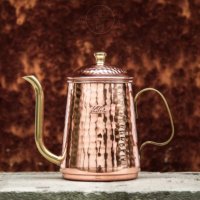 Ấm đồng Kalita Nhật Bản, ấm pha cà phê kiểu vòi hẹp, ấm đồng thủ công vòi dài, ấm cà phê đồng vòi hẹp, ấm cổ ngỗng