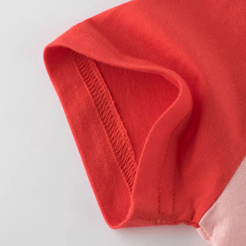 Áo thun bé gái cổ tròn tay ngắn mùa hè 2025 kiểu mới chất cotton nguyên chất thấm hút mồ hôi mỏng nhẹ thời trang