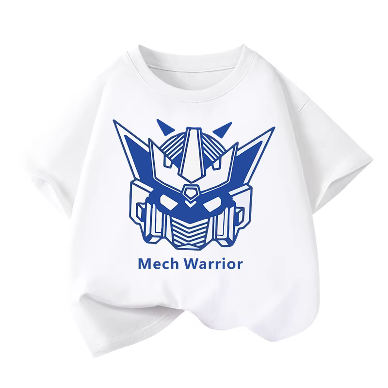 Áo thun ngắn tay bé trai 2025 kiểu dáng mới thời trang và cá tính, áo lót trẻ em chất liệu cotton nguyên chất, đa năng cho trẻ lớn