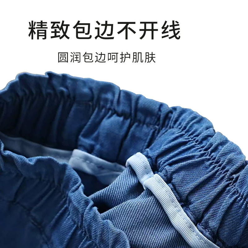 Váy quần short denim Tencel trẻ em, quần váy xếp ly mỏng mùa hè cho bé gái, phong cách Hàn Quốc, quần váy thời trang và đa năng cho bé gái