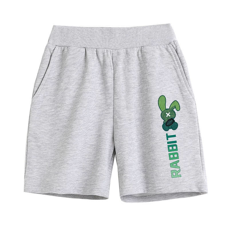 Quần short cotton nguyên chất cho bé trai, kiểu dáng mới năm 2025, quần dài trung bình, mùa hè, chất liệu mỏng, kiểu dáng rộng rãi, quần thể thao cho trẻ lớn