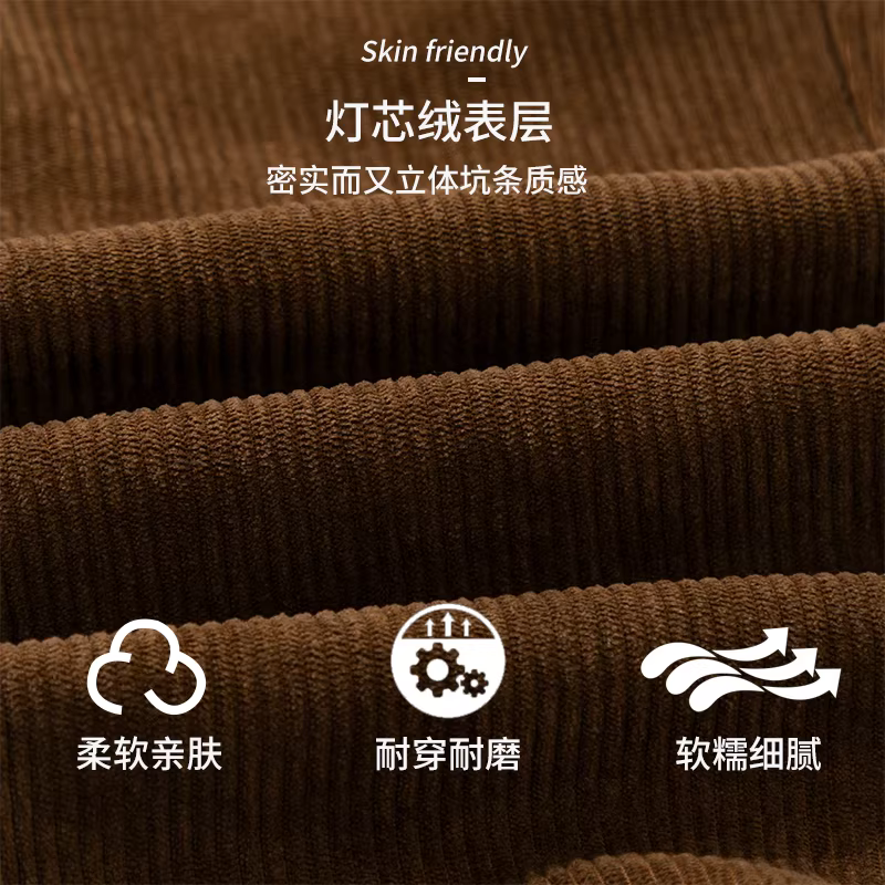 Quần jogger nhung kẻ sọc dày dặn, ấm áp, quần thể thao lưng thun thu đông, quần bé trai trơn lót lông cừu