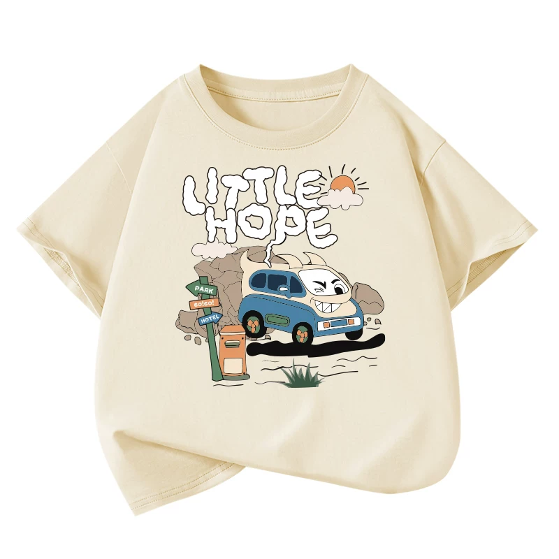 Áo thun bé trai chất liệu cotton 100%, kiểu dáng mới 2025 dành cho trẻ lớn, thời trang mùa hè, thương hiệu trẻ em, áo ngắn tay rộng rãi, size 8