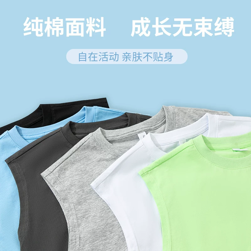 Áo thun ngắn tay bé trai kiểu mới 2025, chất liệu cotton nguyên chất, dành cho bé trai lớn, mặc mùa hè, kiểu dáng đơn giản, áo lót nửa tay