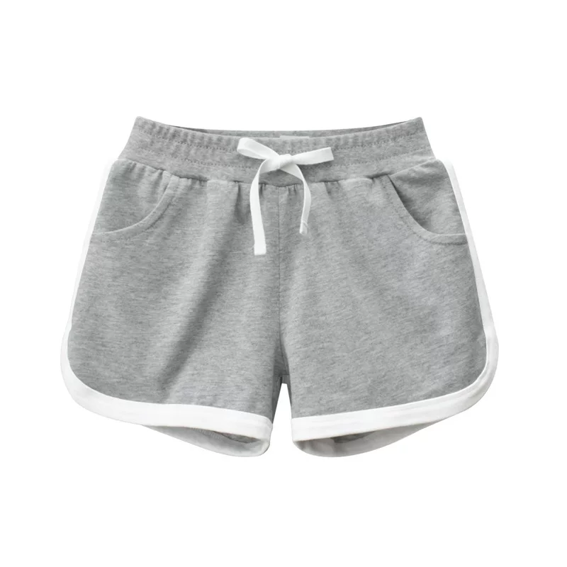 Quần đùi cotton thuần chất mùa hè cho bé 2025, kiểu dáng thời trang, quần thể thao trẻ em, quần bé gái chất liệu mỏng, màu trơn, dài đến đầu gối, thích hợp mặc ngoài trời