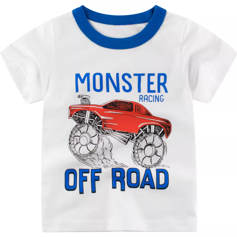 Quần áo bé trai mùa hè, quần áo trẻ em, áo thun bé trai ngắn tay chất liệu cotton nguyên chất, áo thun bé trai ngắn tay mới năm 2025, thời trang trẻ em