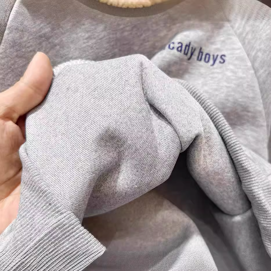 Bộ trang phục thu đông bé trai 2025 kiểu mới, bộ áo sweatshirt hai mảnh thời trang cho trẻ lớn, áo thời trang bé trai