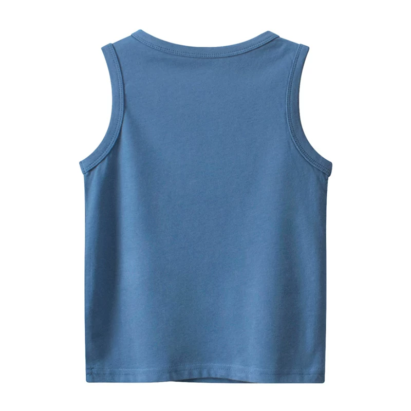 Áo gile cotton nguyên chất cho bé mùa hè 2025 họa tiết chó con máy bay hoạt hình mềm mại thoải mái áo ba lỗ bé trai mặc trong điều hòa