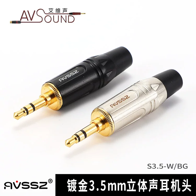 Đầu cắm tai nghe âm thanh nổi 3,5mm mạ vàng Đầu nối âm thanh hai kênh ba lõi nhỏ hàn đầu nối ba phần Cáp âm thanh-video DIY