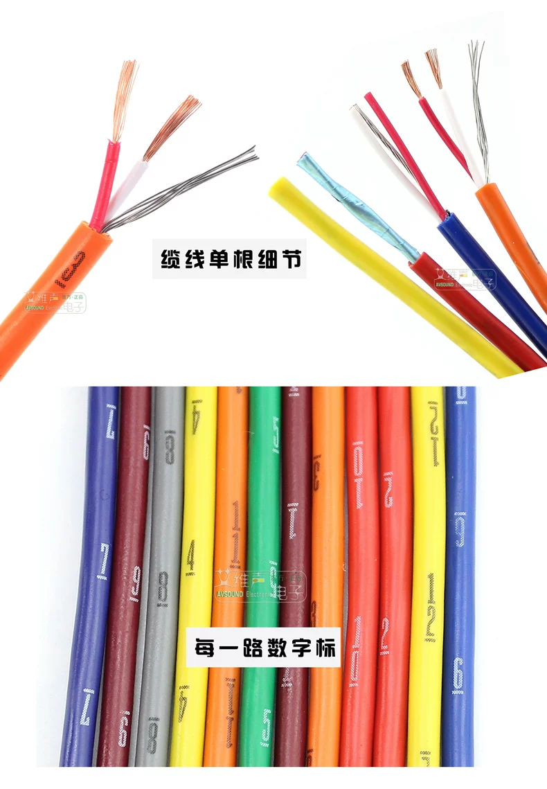 Cáp tín hiệu âm thanh đa lõi nhiều kênh (2/4/8/12/16/24 kênh) Risheng Rainbow Đài Loan dùng cho thu âm sân khấu