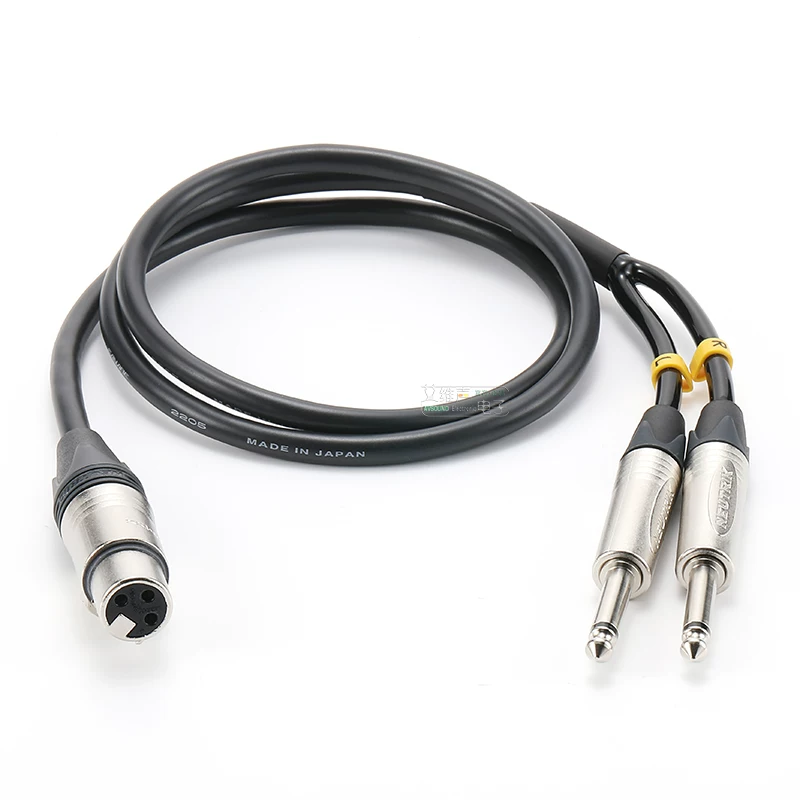 Cáp âm thanh XLR cái sang dual 6.35mm đực nhập khẩu, Canare