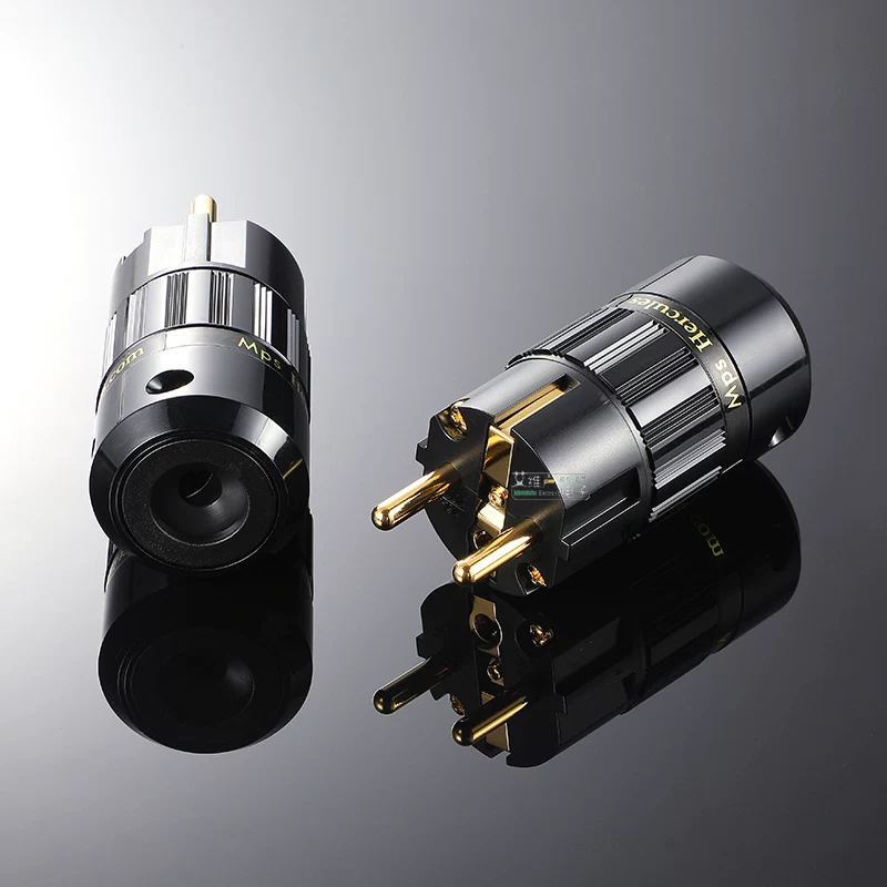 Đài Loan MPS đồng nguyên chất mạ vàng DIY audiophile HIFI âm thanh tiêu chuẩn quốc gia cung cấp điện tiêu chuẩn châu Âu và Mỹ phích cắm tiêu chuẩn châu Âu và Mỹ đầu nối nam và nữ