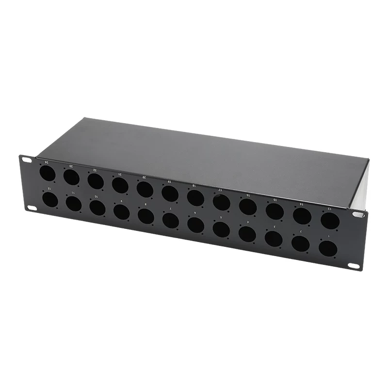 Bảng nối thép không gỉ AVSSZ 12 lỗ, bảng nối tủ 1U, bảng nối âm thanh XLR, quản lý cáp âm thanh loại D, hộp nối 2U