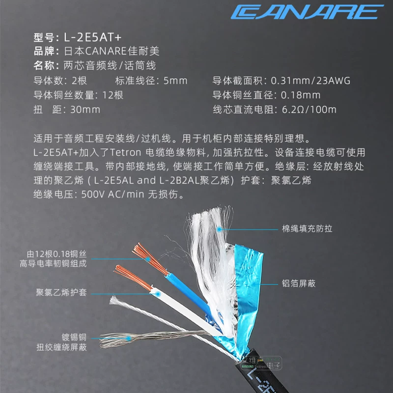 Cáp âm thanh XLR mạ bạc Jianmei, loại đực và cái, L-2E5AT+, dùng cho phòng thu âm, kỹ thuật, micro.