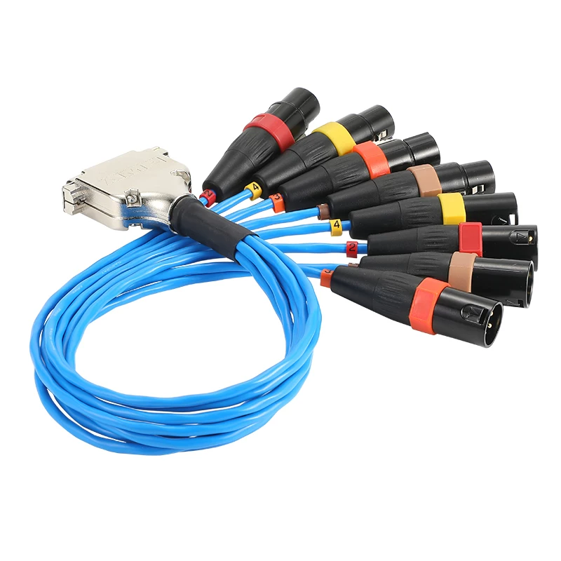 Cáp âm thanh kỹ thuật số DIY Jia Nai Mei AES DB25 sang 4 XLR đực/cái, cáp mixer, cáp pigtail, bộ chia độc lập