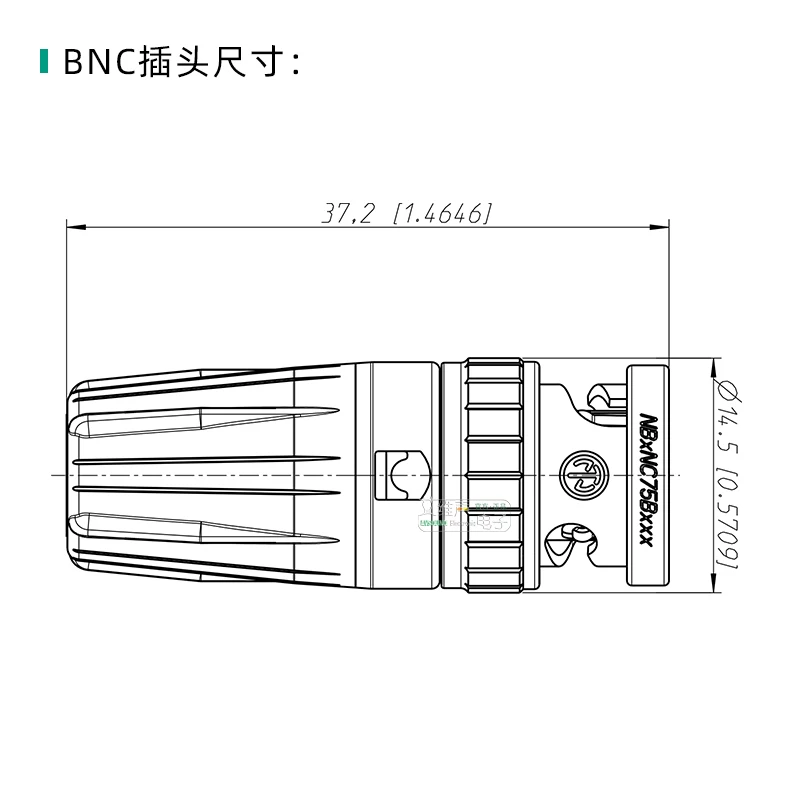 Đầu cắm BNC video đồng trục độ phân giải cao NEUTRIK NBNC75BLP7 75 ohm với Jiamen LV-61S