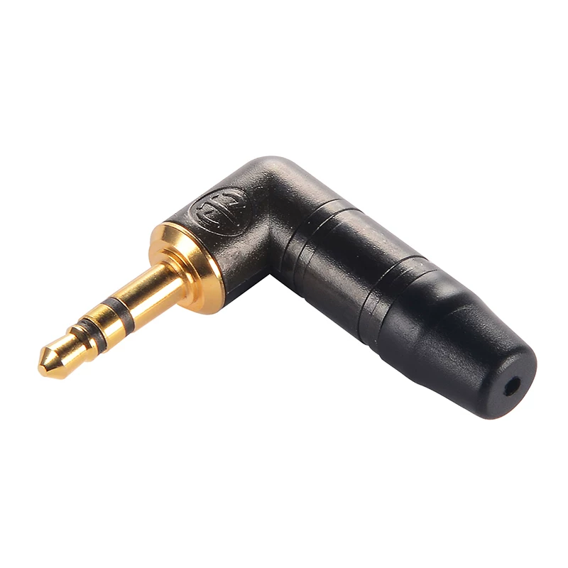 NEUTRIK stereo 3.5mm nhỏ ba lõi uốn cong phích cắm mạ vàng hàn NTP3RC-B sửa chữa cáp tai nghe mạ niken