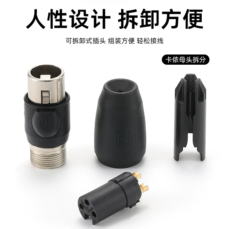 Đầu nối XLR ba chân Neutrik Thụy Sĩ loại cái NC3FDXX-TOP, dùng ngoài trời, cho bàn trộn âm thanh, micro, giao diện âm thanh