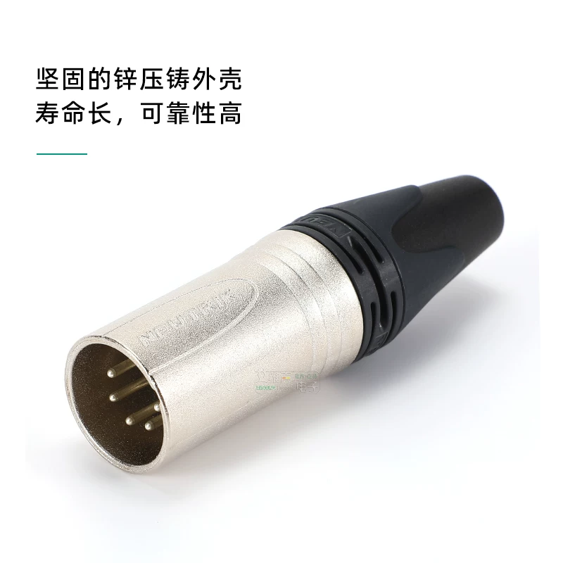Phích cắm XLR cân bằng năm lõi NEUTRIK NC5MXX của Thụy Sĩ, đầu đực XLR, phích cắm DMX512