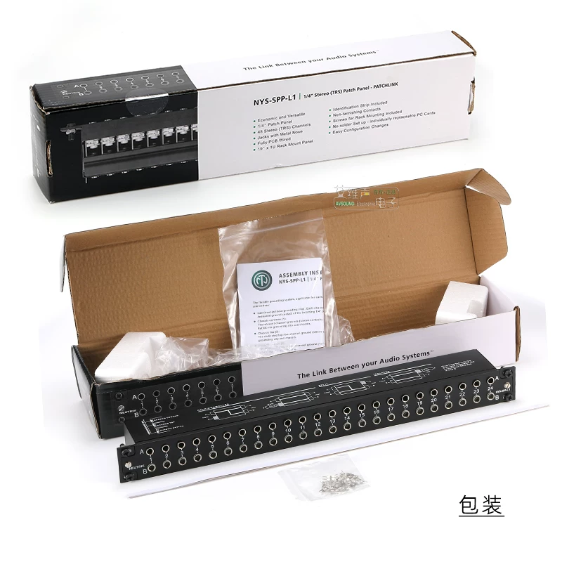 NEUTRIK NYS-SPP-L1 lắp đặt bảng điều khiển âm thanh 24 đường 48 cổng, bảng mạch kết nối 6.5, bộ định tuyến