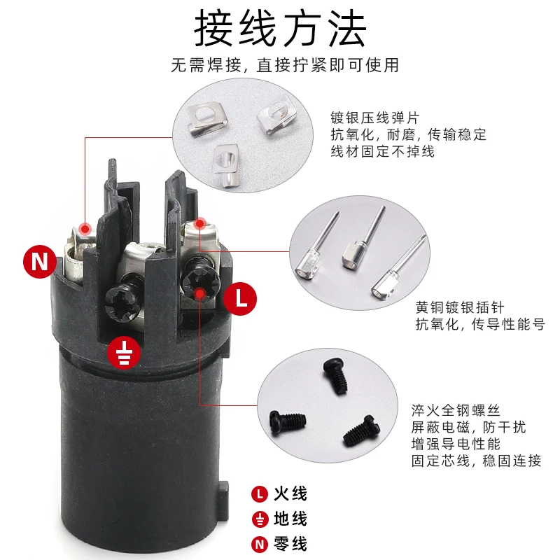 NEUTRIK REAN màu xanh công nghiệp hàng không phích cắm điện sân khấu âm thanh ánh sáng LED màn hình lớn màu trắng