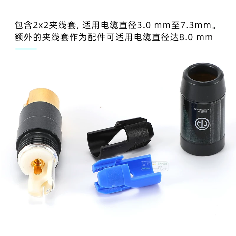 NEUTRIK cao cấp AV audiophile-grade sen RCA âm thanh và video cắm có thể thu vào chống ồn NF2C-B/2