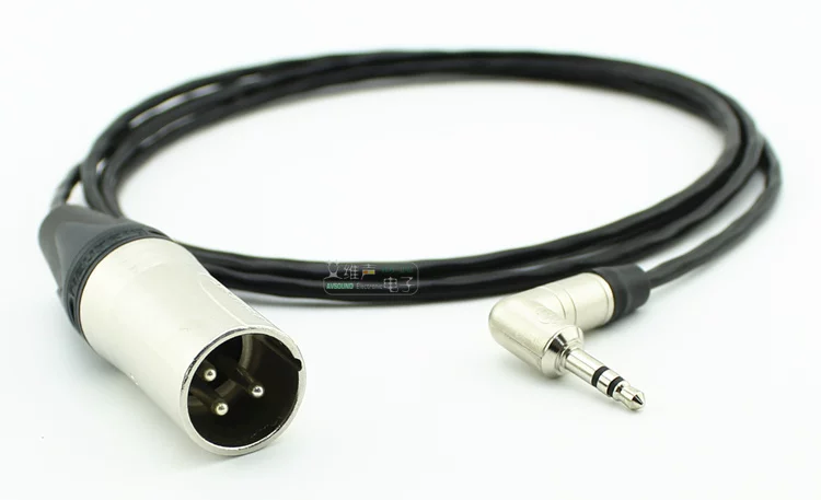 Cáp âm thanh CANARE L-2B2AT Bộ chuyển đổi tai nghe góc vuông Neutrik XLR 3,5mm NTP3RC