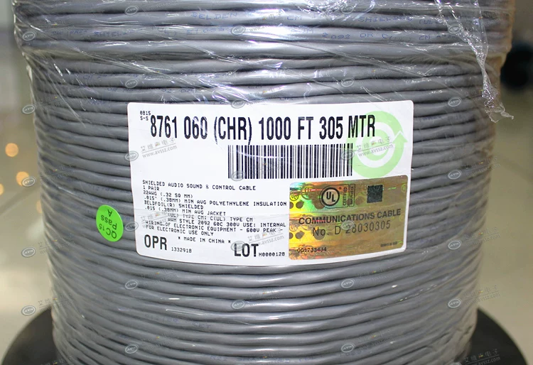Cáp lắp đặt âm thanh đôi xoắn Belden BELDEN 8761 nhập khẩu cáp tín hiệu kỹ thuật được bảo vệ bằng lá nhôm 5500