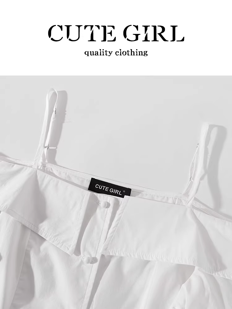 Áo sơ mi trắng tay ngắn cổ yếm kiểu cổ điển kiểu Pháp dễ thương dành cho nữ có nơ cho mùa hè