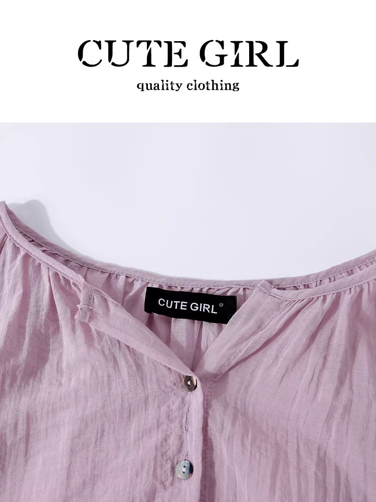 Áo chống nắng tay đèn rộng kiểu Pháp cao cấp dành cho nữ, thiết kế mùa hè, áo đa năng đi làm