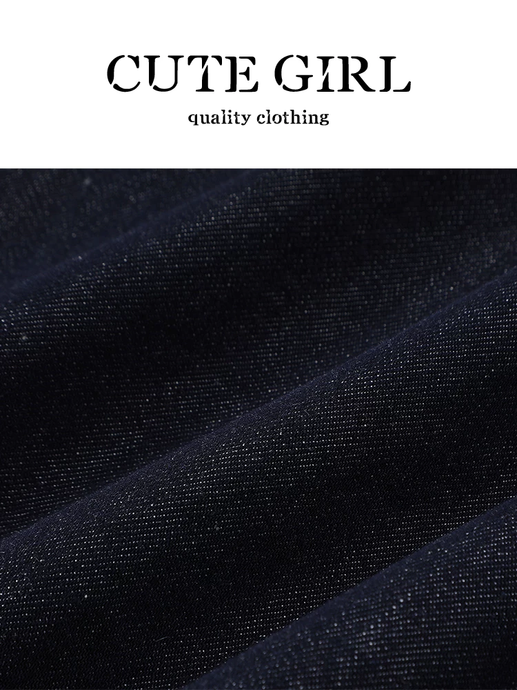 Áo khoác denim cổ lông cổ điển Hàn Quốc CuteGirl dành cho nữ, mùa thu đông, dáng nhỏ nhắn, dáng rộng, giản dị, áo khoác đa năng